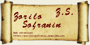 Zorilo Sofranin vizit kartica